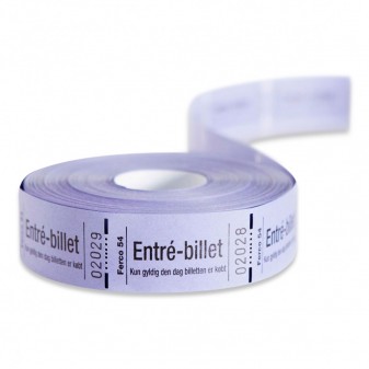 Entreebewijs met nummering op rol