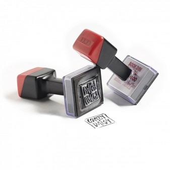 Toegangsstempel en entreestempel met logo