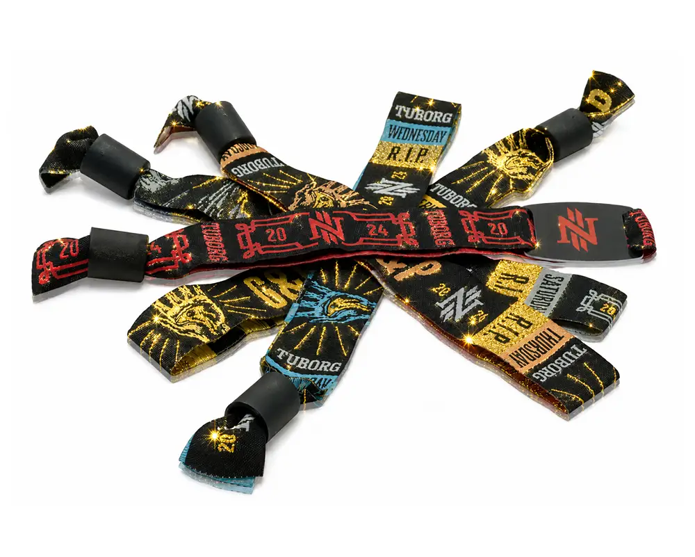 festivalbandjes met Lurex glitterdraad