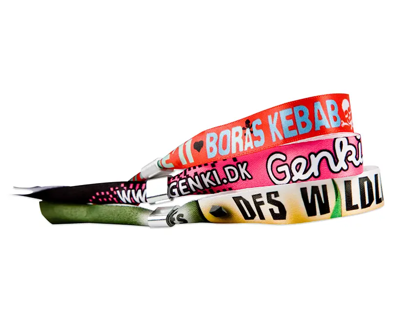 Festivalbandjes met metalen sluiting