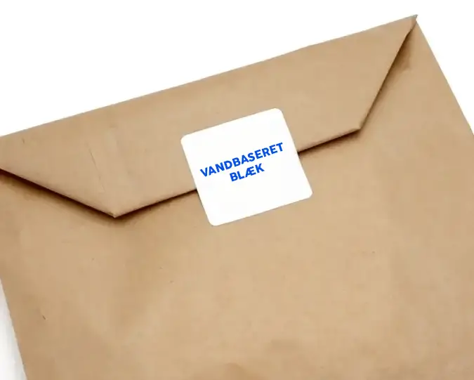 Stickers met watergedragen inkt