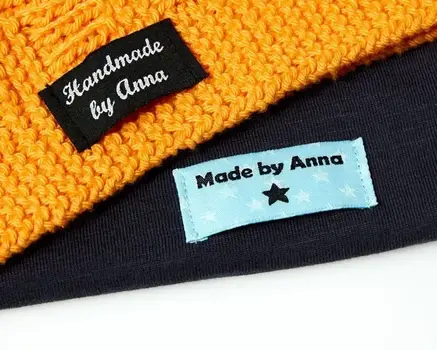 Kledinglabels eind vouw