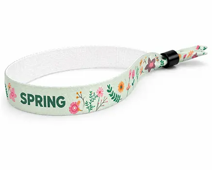 Polsbandjes met bloemen in groene tinten