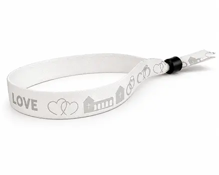 Witte polsbandjes voor bruiloften