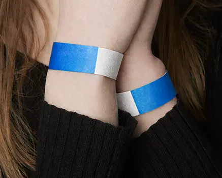 Blauw Tyvek polsbandjes