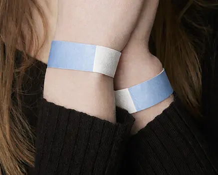 Babyblauw Tyvek polsbandjes