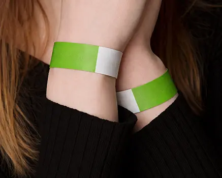 Neongroen Tyvek polsbandjes