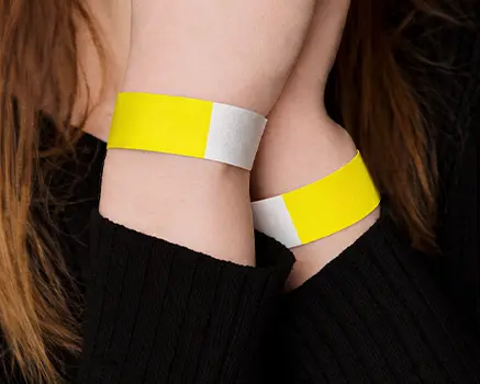 Neongeel Tyvek polsbandjes
