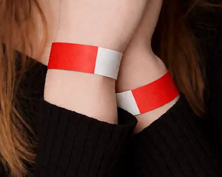 Rood Tyvek polsbandjes