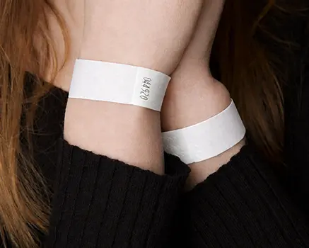 Wit Tyvek polsbandjes